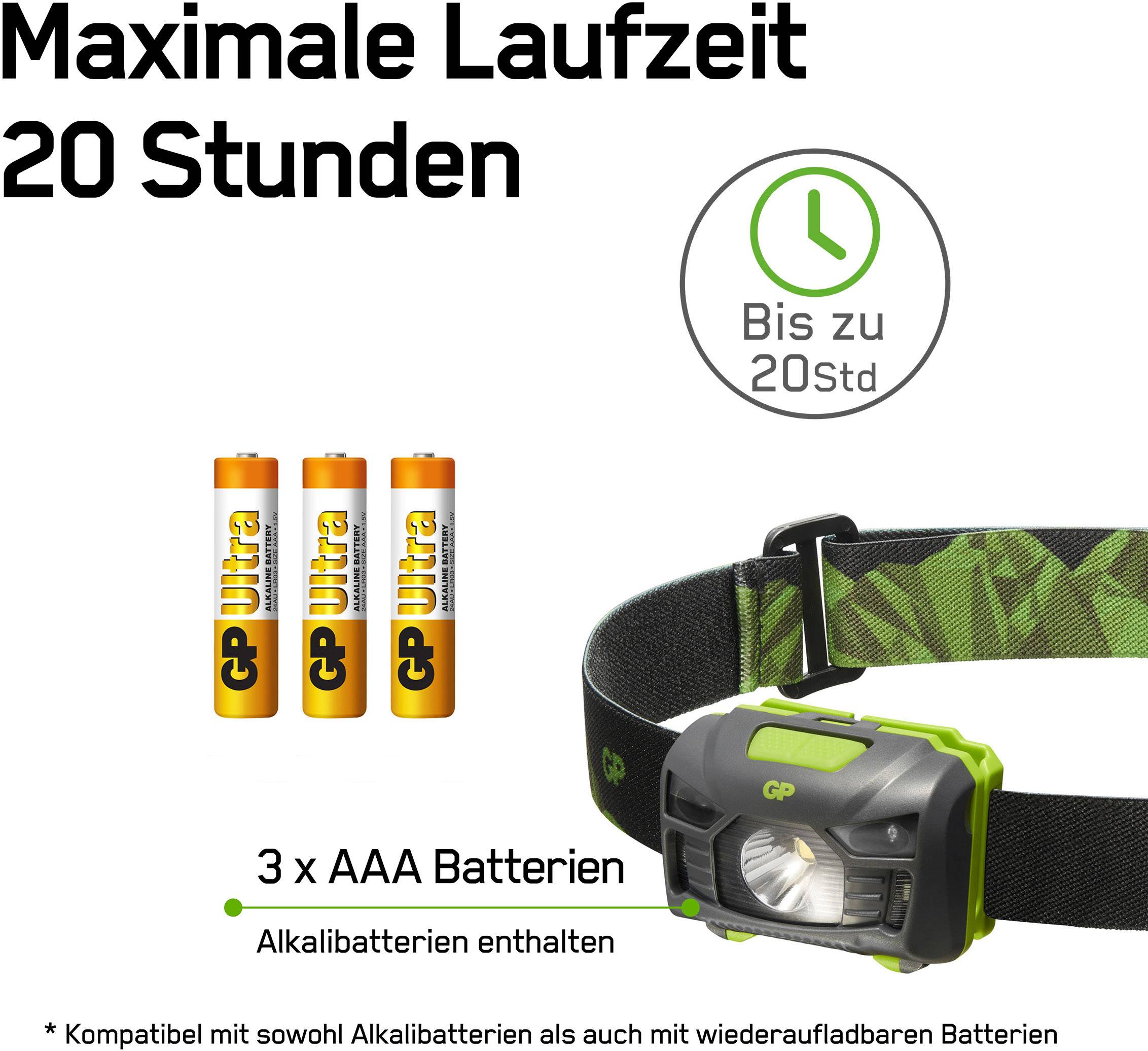 GP Discovery CH34 LED Stirnlampe 100lm 20h 260GPACTCH34000