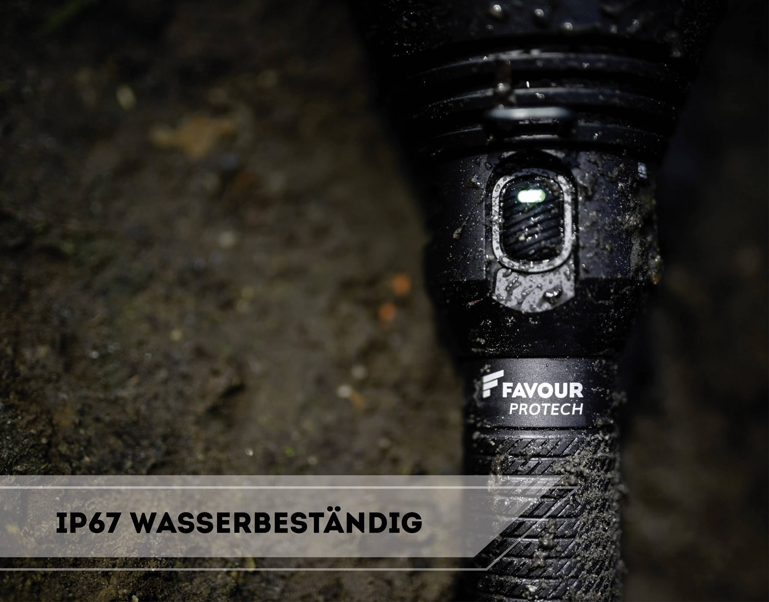 Favour Protech T2617 LED Taschenlampe akkubetrieben 1100lm 24h 725g