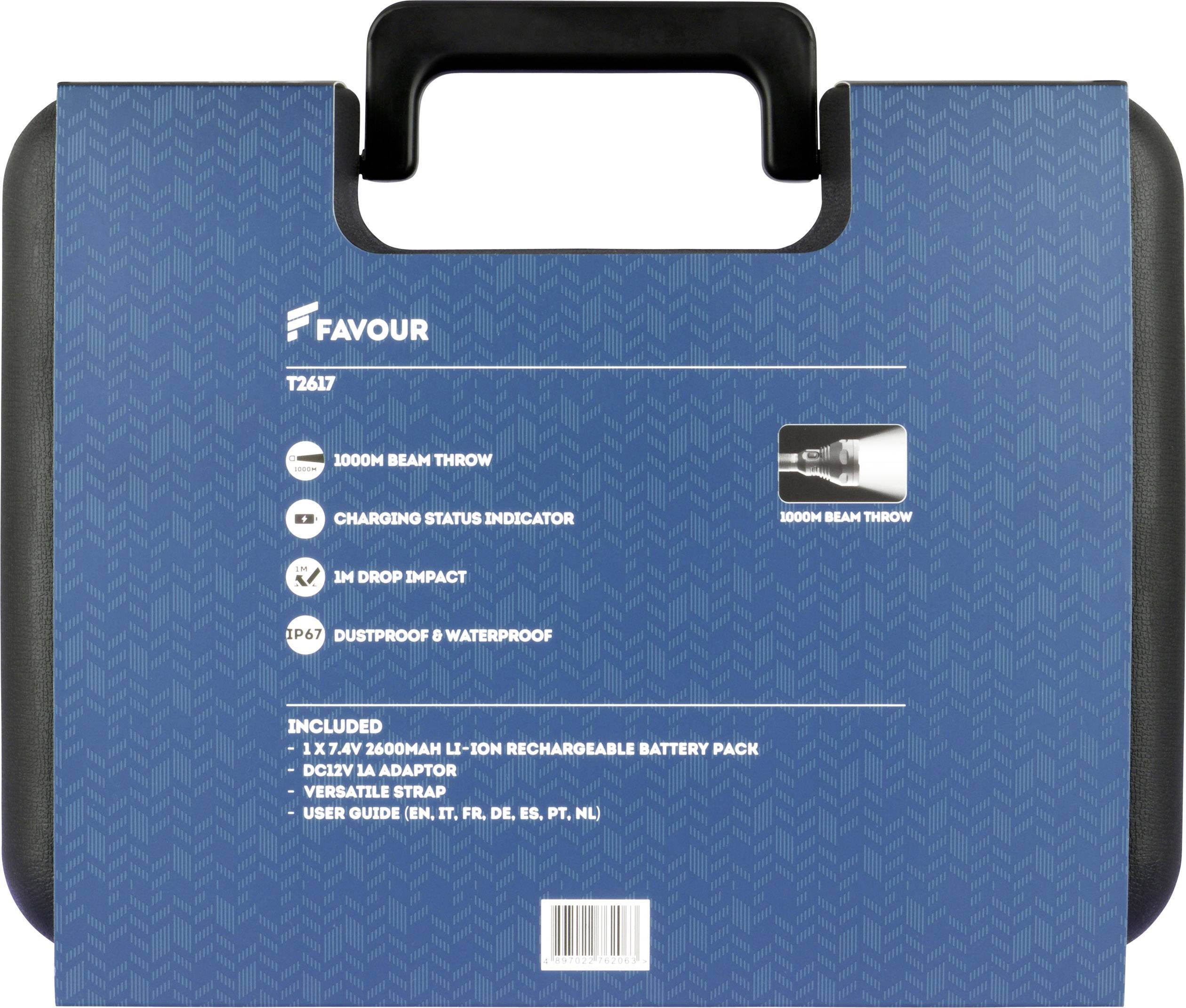 Favour Protech T2617 LED Taschenlampe akkubetrieben 1100lm 24h 725g