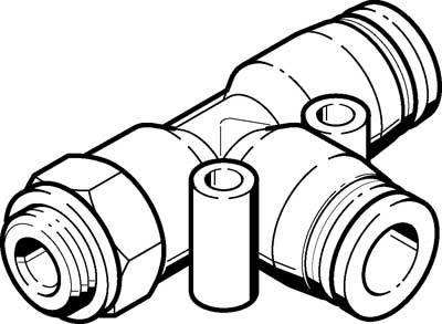 FESTO T-Verbinder 186178 QSTL-G1/2-16 Rohr-Ø: 16mm 1St.