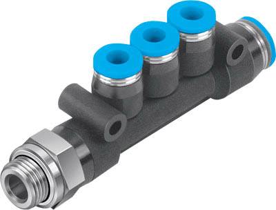 FESTO Verteiler 186219 QST3-G3/8-10-8 Rohr-Ø: 10mm 1St.