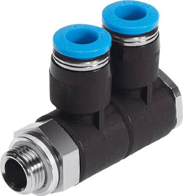 FESTO Verteiler 186230 QSLV2-G3/8-10 Rohr-Ø: 10mm 1St.