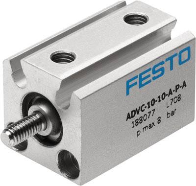 FESTO 188077 ADVC-10-10-A-P-A Kurzhubzylinder Hublänge: 10 mm 1 St.