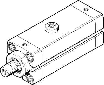 FESTO Schwenk-Lineareinheit 535485 CLR-25-20-R-P-A-K11-R8 Gehäusematerial: Aluminium-Knetlegierung