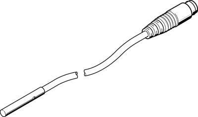 Zwei getrennte Kabelenden, eines mit einer geraden Hülle, das andere mit einem geriffelten Stecker, die sich nicht verbinden.