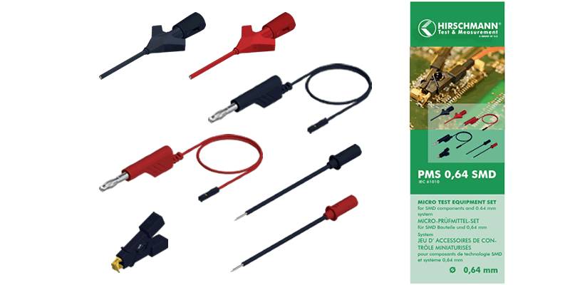 SKS Hirschmann PMS 0,64 SMD Messleitungs-Set Schwarz, Rot 1 St.