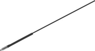 Eine lange, schwarze Antenne mit metallischem Anschluss am Ende. Hauptsächlich für Radio- oder Telekommunikationszwecke genutzt.
