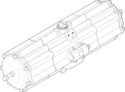 FESTO Schwenkantrieb 553209 DAPS-2880-090-RS2-F16-T6 Gehäusematerial: Aluminium-Knetlegierung 1St.