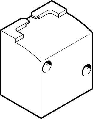 FESTO 555703 VABF-S2-2-A1G2-N12 Winkelanschlussplatte Druckluft Betriebsdruck (max.) 10 bar