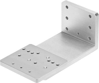 Metallwinkelhalterung mit mehreren Bohrlöchern auf beiden Flächen, geeignet für Befestigungen oder Konstruktionen.