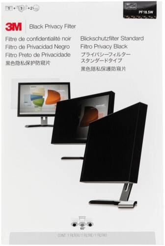 3M PF185W Blickschutzfolie Monitor 47,0cm (18,5") Bildformat: 16:9 Querformat 7000014520 Universal