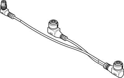 FESTO 2384165 Sensor-/Aktor-Anschlussleitung M12, M8 20.00cm Polzahl Sensoren: 3, 4 1St.