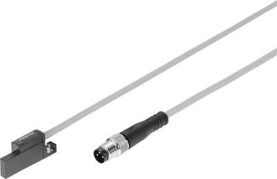 Magnetischer Näherungsschalter mit Kabel und Stecker.