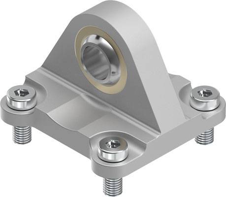 Industrielles Lagergehäuse mit vier Schraubenlöchern und einem zentralen Kugellager.