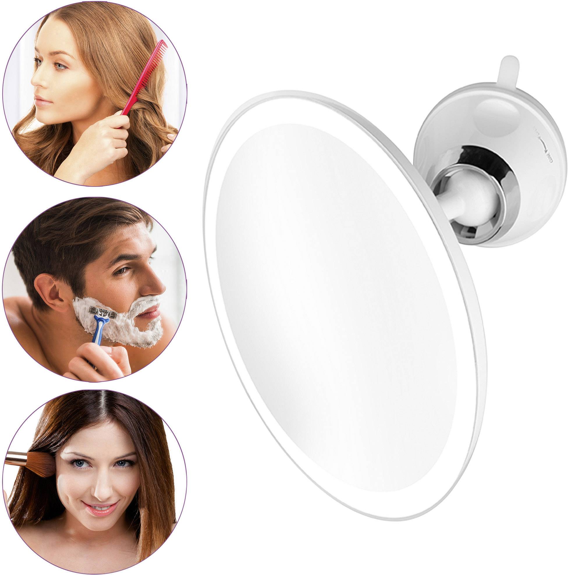 Medisana 88558CM 850 LED-Wandspiegel mit LED-Beleuchtung, schwenkbar Weiß