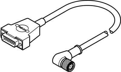 FESTO NEBM-M12W8-E-25-N-S1G15 5105630 Encoderkabel 1 St.