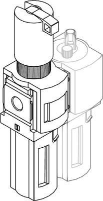 FESTO 8042673 MSB6-1/2-FRC13:J120M1 Wartungsgeräte-Kombination Inerte Gase, Druckluft Betriebsdruck (max.) 18 bar