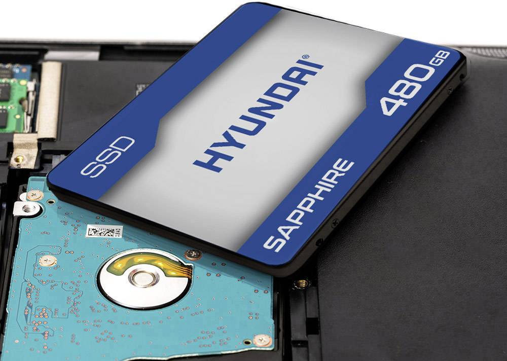 Hyundai Sapphire Interne SSD 6.35cm (2.5 Zoll) 480GB Retail SSDHYC2S3T480G SATA III
