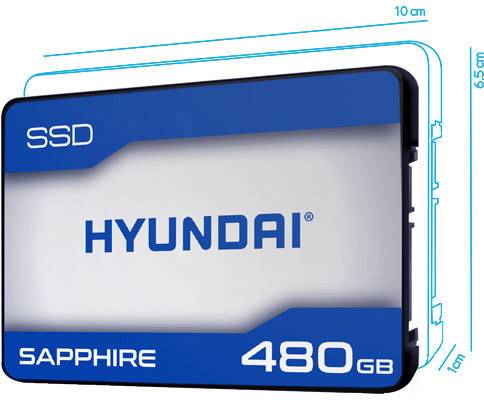 Hyundai Sapphire Interne SSD 6.35cm (2.5 Zoll) 480GB Retail SSDHYC2S3T480G SATA III