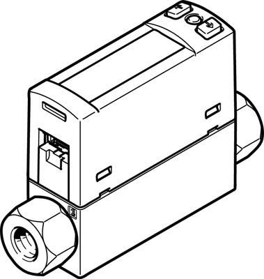 FESTO Durchfluss-Sensor SFAH-50U-G18FS-PNLK-PNVBA-M8 8058473 Betriebsspannung (Bereich): 22 - 26 V/DC 1St.