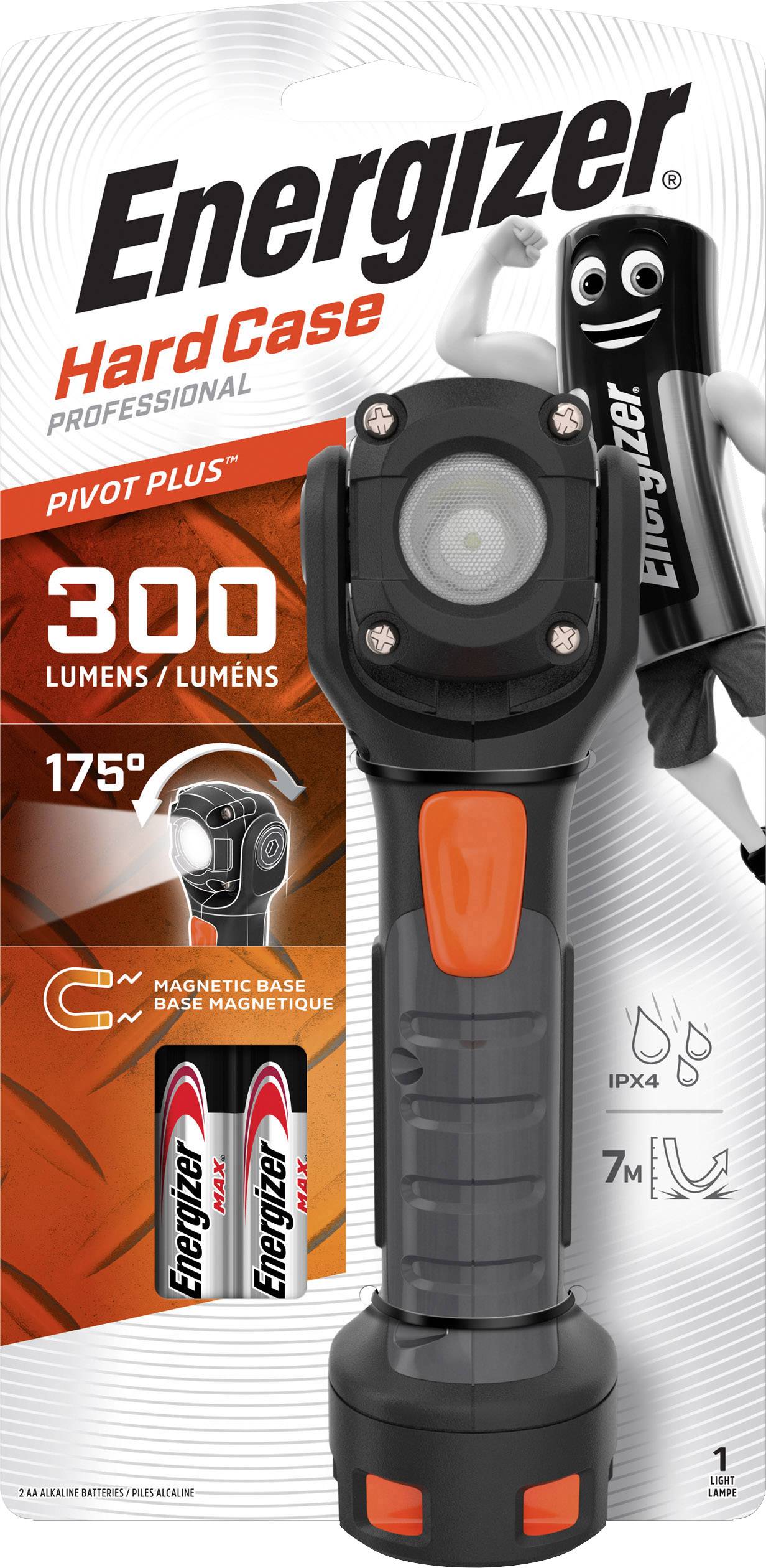 Energizer Hardcase Pivot LED Taschenlampe batteriebetrieben 300lm