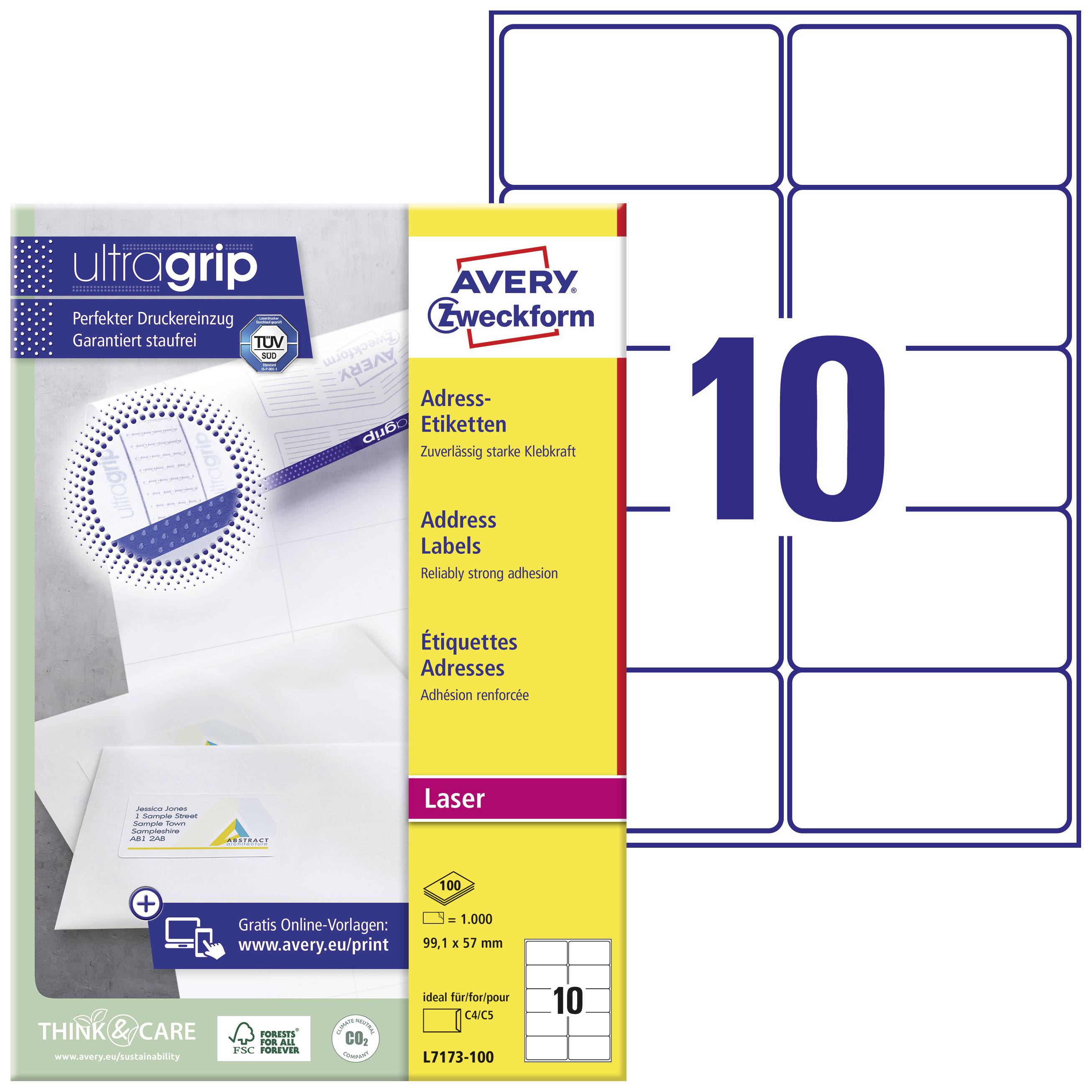 Adressetikett QuickPEEL L7173-100 1.000 St./Pack.