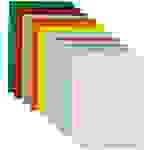 Bene Sichthülle DIN A4 Hart-PVC 0.15mm farbig sortiert, Glasklar, Gelb, Orange, Rot, Violett, Grün, Grau 205000SO 100St.