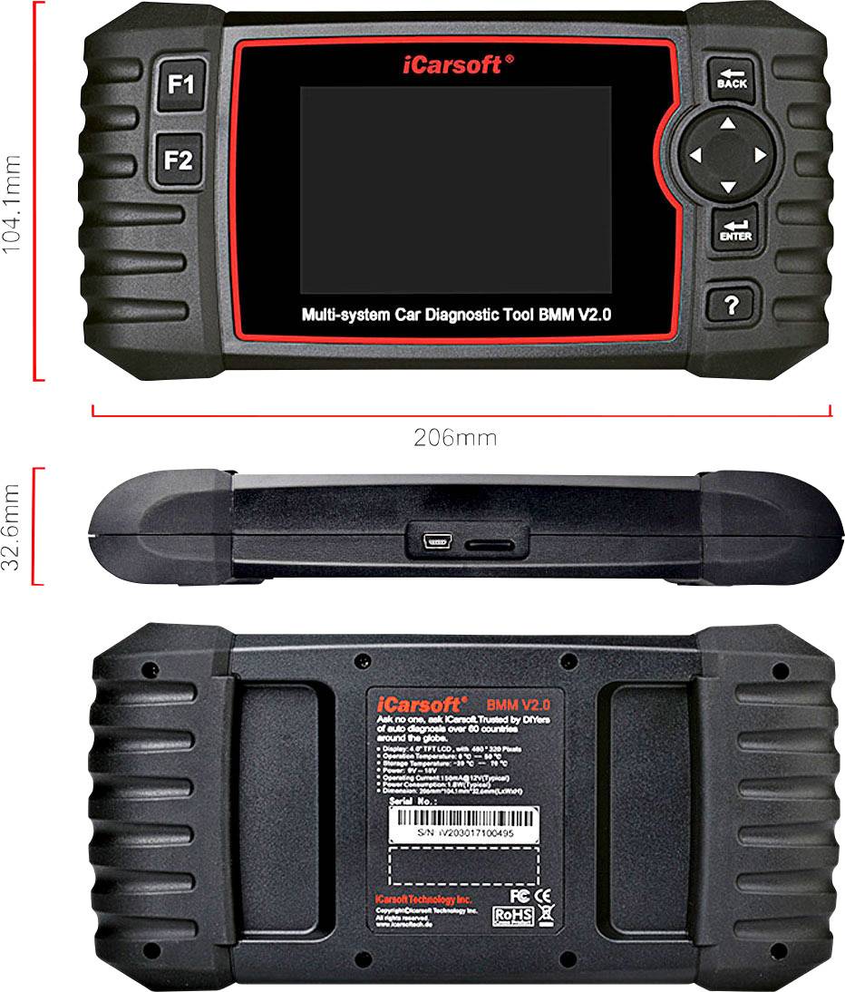 Icarsoft BMM V2.0 OBD II Diagnosetool icbmv2 Passend für (Auto-Marke): Universal uneingeschränkt