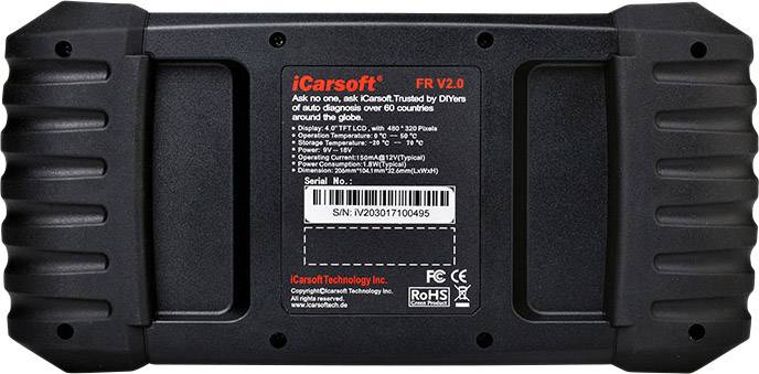 Icarsoft FR V2.0 OBD II Diagnosetool icfrv2 Passend für (Auto-Marke): Universal uneingeschränkt