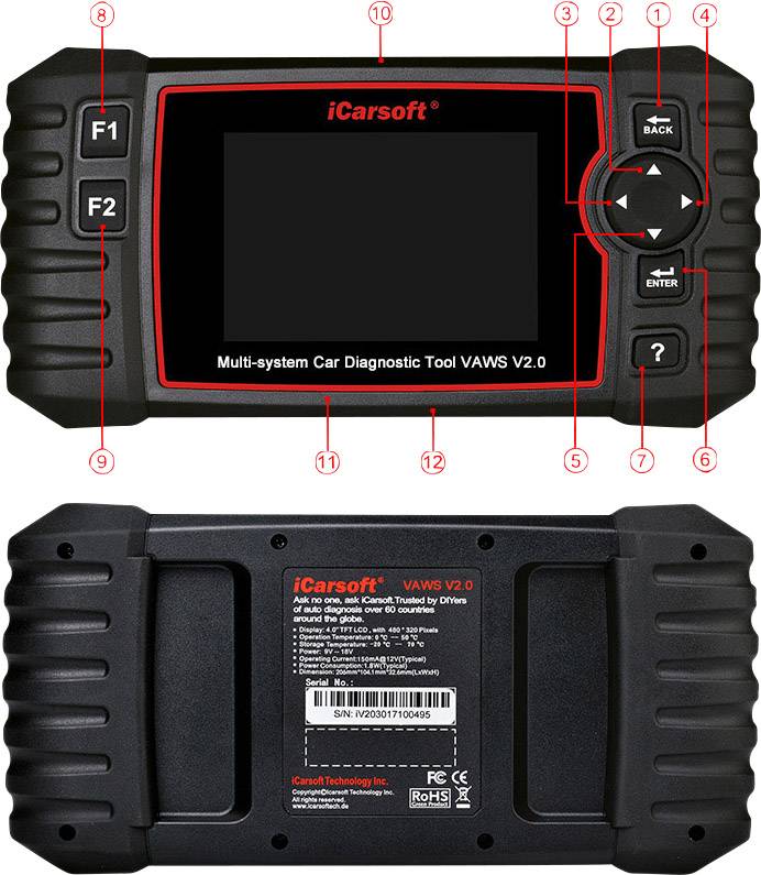 Icarsoft VAWS V2.0 OBD II Diagnosetool icvaw2 Passend für (Auto-Marke): Universal uneingeschränkt