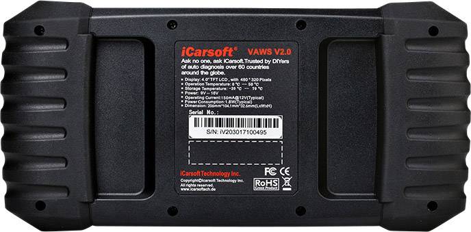 Icarsoft VAWS V2.0 OBD II Diagnosetool icvaw2 Passend für (Auto-Marke): Universal uneingeschränkt