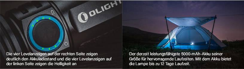 OLight Seeker 2 Pro LED Taschenlampe akkubetrieben 3200lm 198g