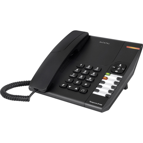 Alcatel Temporis IP100 Schnurgebundenes Telefon, VoIP Headsetanschluss, Wahlwiederholung Schwarz