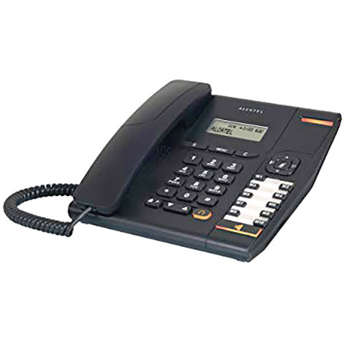 Alcatel Temporis 580 Noir Schnurgebundenes Telefon, analog Freisprechen, Headsetanschluss LC-Displa