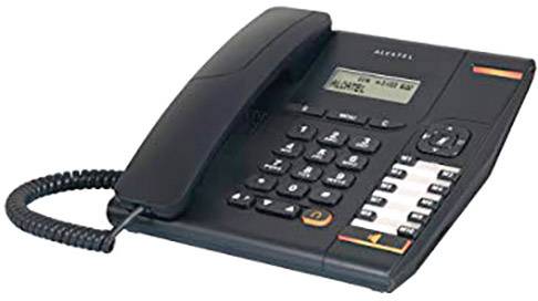 Alcatel Temporis 580 Noir Schnurgebundenes Telefon, analog Freisprechen, Headsetanschluss LC-Display Punktmatrix Mono Schwarz