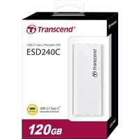 Transcend ESD240C 120GB Externe SSD USB-C® Silber TS120GESD240C Transcend ESD240C 120GB Externe SSD USB-C® Silber TS120GESD240C