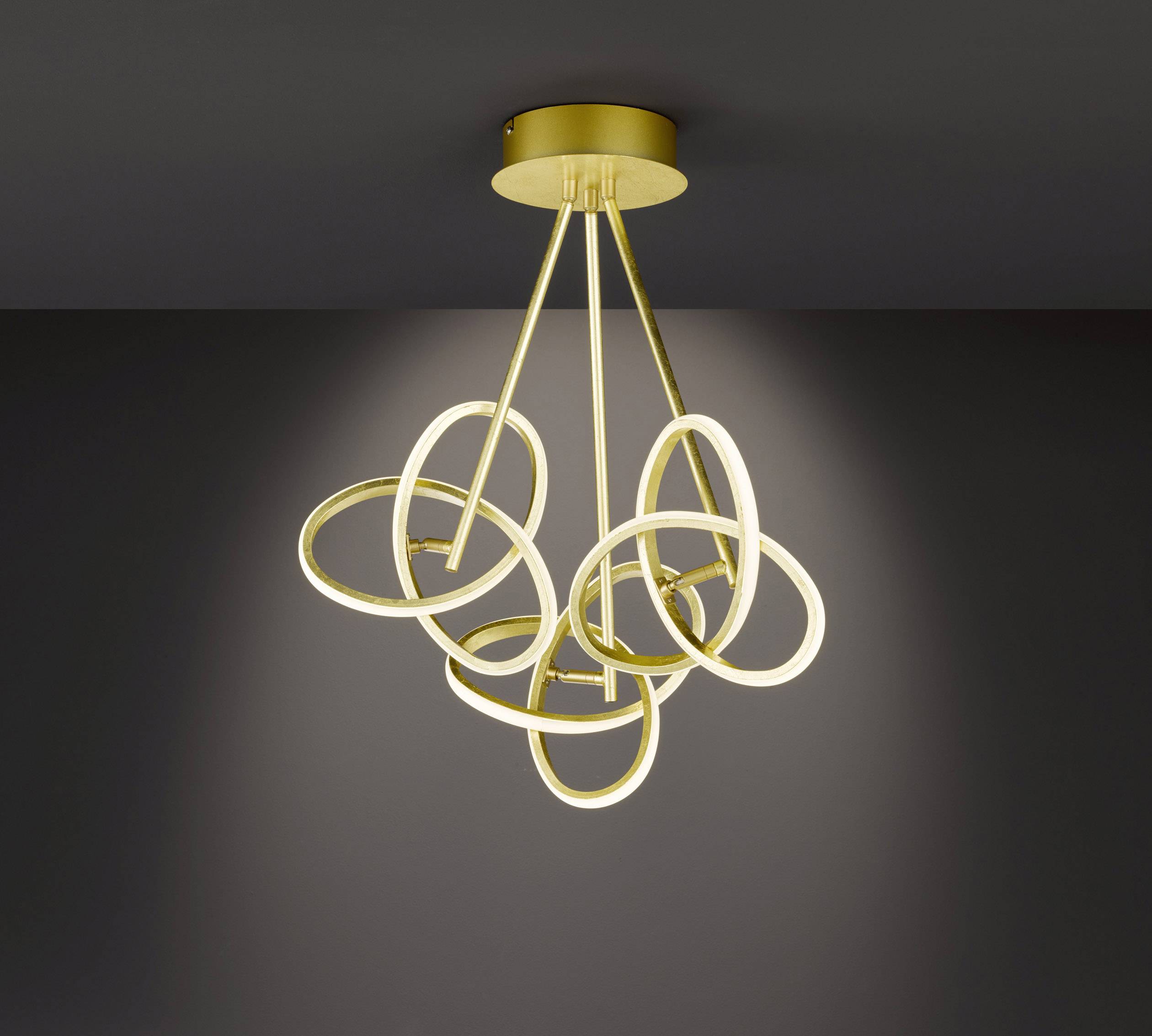 WOFI ELIOT 9410.03.15.8100 LED-Deckenleuchte Gold 39 W Warmweiß