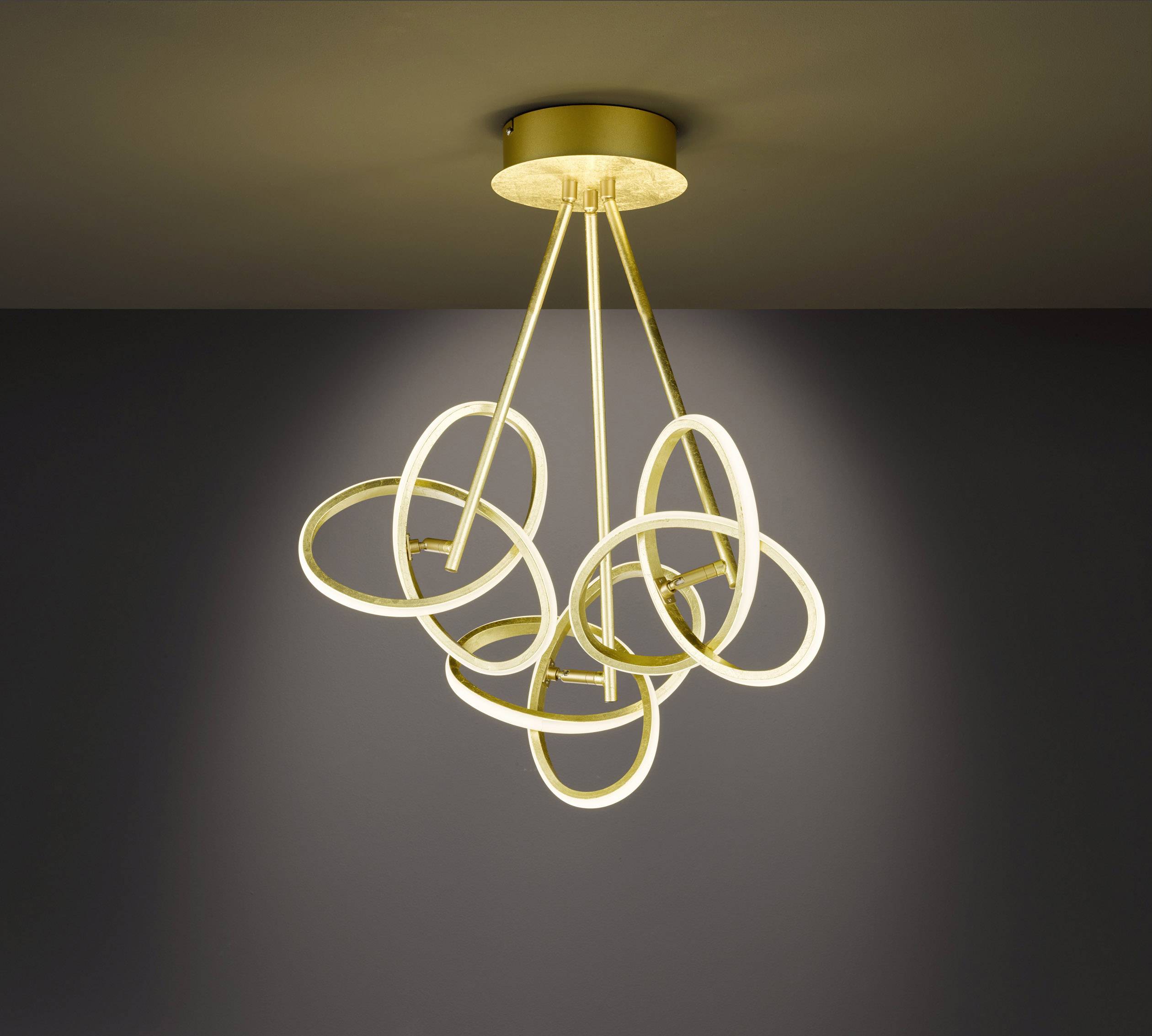 WOFI ELIOT 9410.03.15.8100 LED-Deckenleuchte Gold 39 W Warmweiß