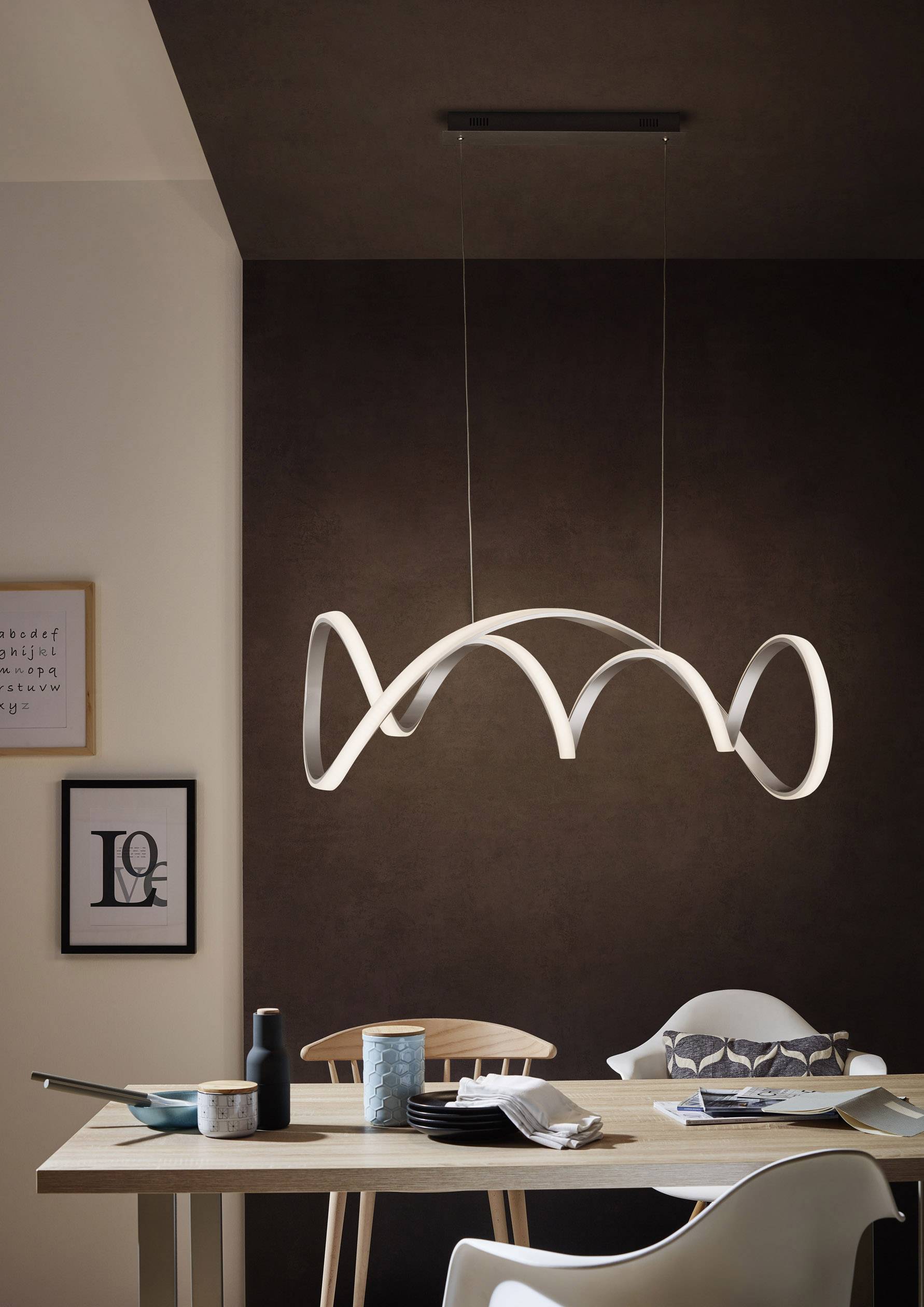 WOFI TORONTO 7095.01.63.7000 LED-Pendelleuchte 64W Aluminium