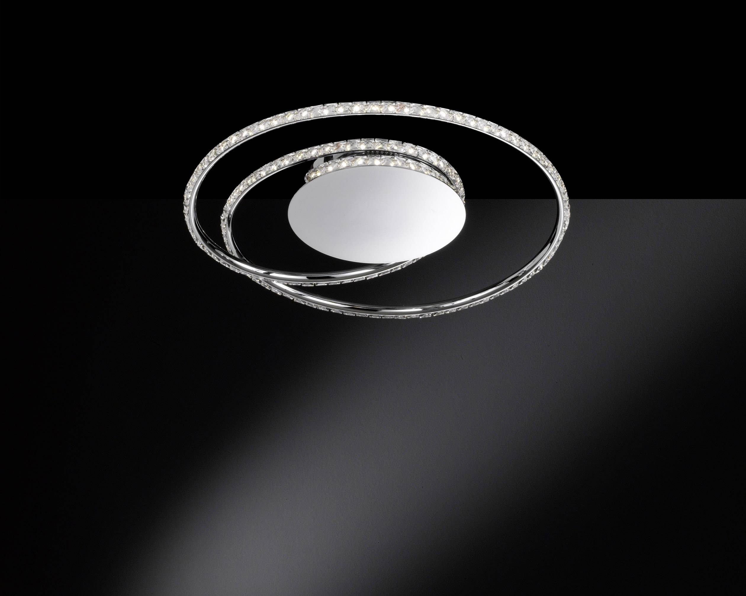 WOFI OPUS 9422.01.01.6450 LED-Deckenleuchte Chrom 24W Warmweiß Dimmbar