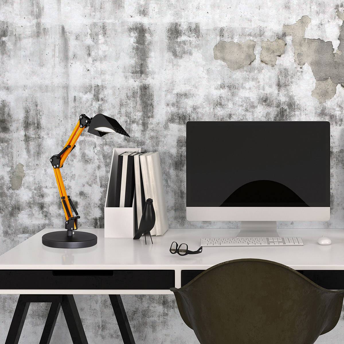 ACTION SCOOP 811901426000 LED-Tischlampe 4 W Schwarz, Gelb