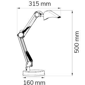 ACTION SCOOP 811901426000 LED-Tischlampe 4 W Schwarz, Gelb