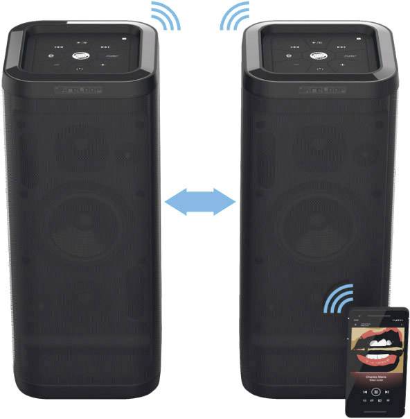 Reloop Groove Blaster Bluetooth® Lautsprecher AUX, NFC, USB Schwarz