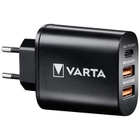 Varta Wall Charger USB Ladegerät 27 W USB, USB-C® Buchse Schwarz Steckdose Varta Wall Charger USB Ladegerät 27 W USB, USB-C® Buchse Schwarz Steckdose