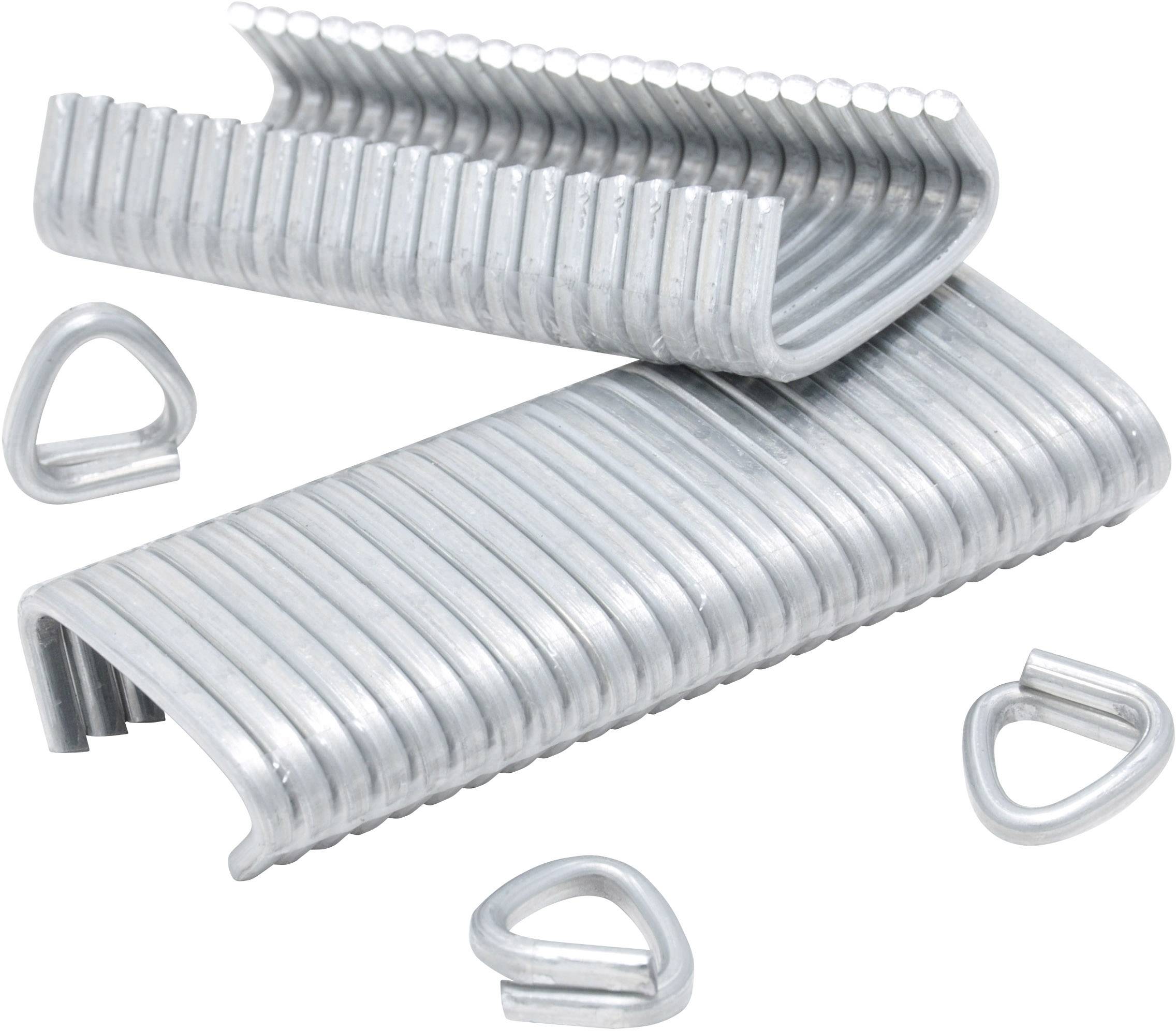 Metallklammern und Dreieck verbunden Ringe aus Stahl, die oft in Verpackungsmaschinen verwendet werden.