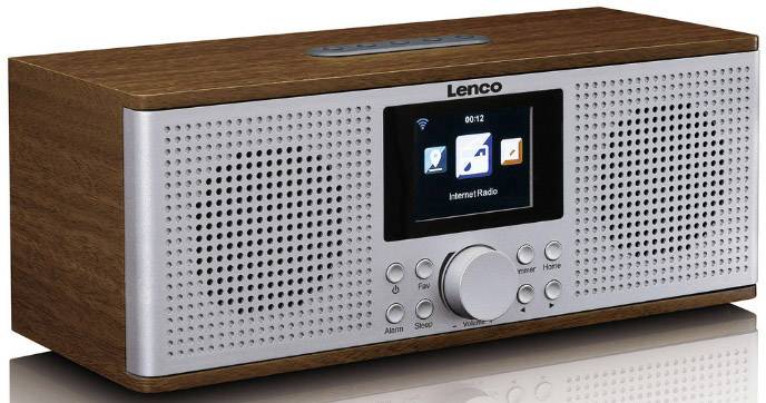 Lenco DIR-170 Internet Tischradio DAB+, UKW, Internet AUX, Bluetooth®, USB, Internetradio Walnuss