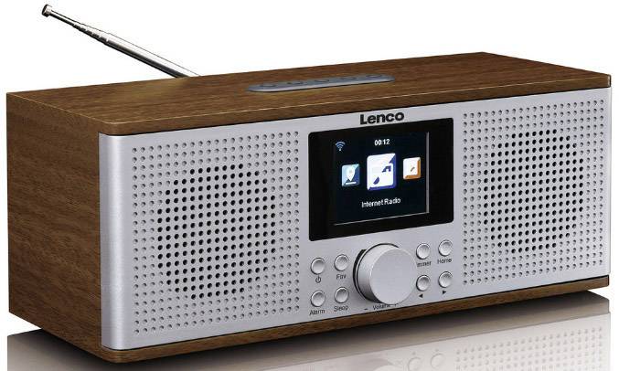 Lenco DIR-170 Internet Tischradio DAB+, UKW, Internet AUX, Bluetooth®, USB, Internetradio Walnuss