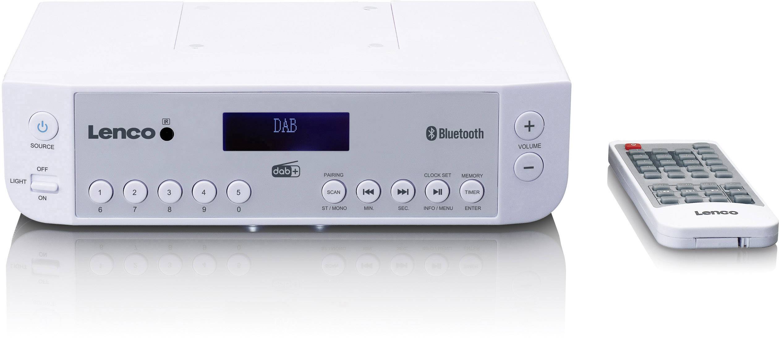 Lenco KCR-200WH Küchenradio DAB+, UKW Bluetooth® Weiß
