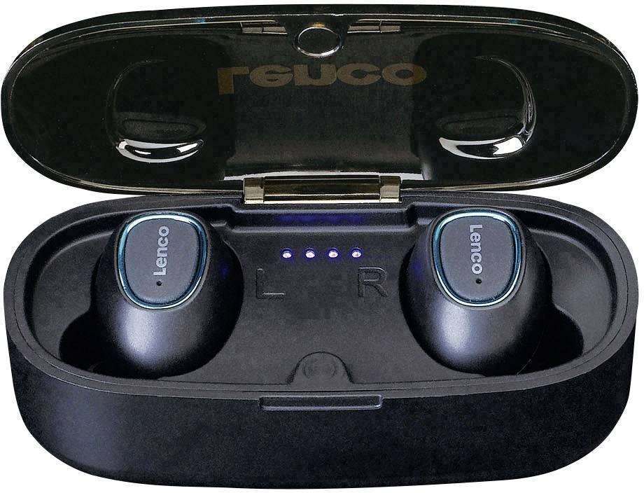 Lenco EPB-410BL In Ear Kopfhörer Bluetooth® Schwarz Headset, Schweißresistent, Wasserbeständig