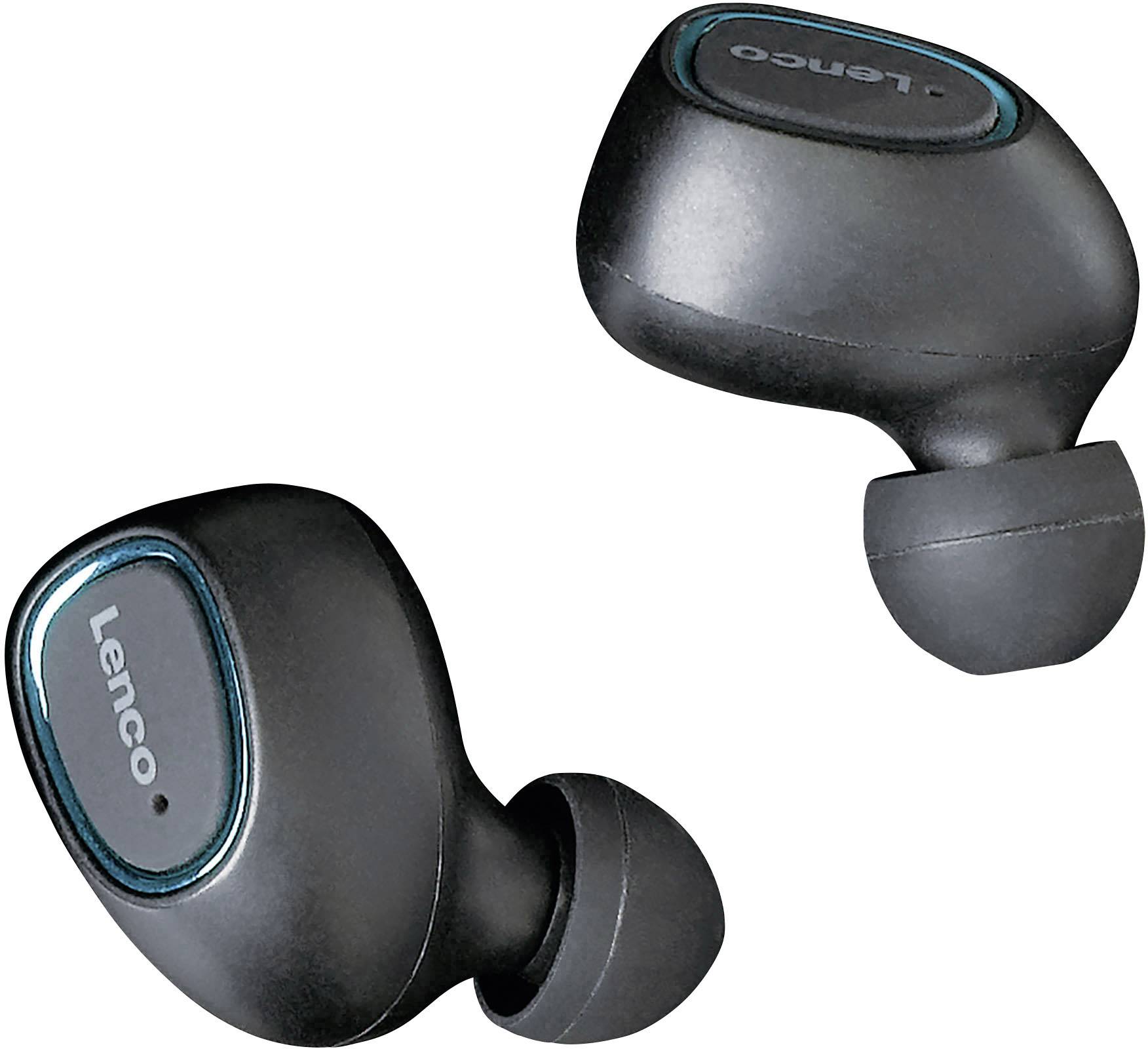 Lenco EPB-410BL In Ear Kopfhörer Bluetooth® Schwarz Headset, Schweißresistent, Wasserbeständig